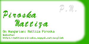 piroska mattiza business card